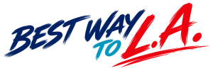 Colorful text logo saying 'Best Way to L.A.'