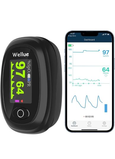 Bluetooth blood oxygen monitor, o2, pulse used for physical therapy in Austin, near me.