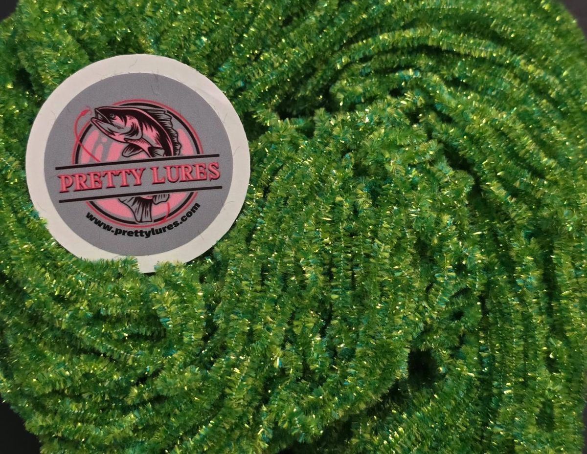 New Age Chenille #2 Lime Peacock (sold by the yard)