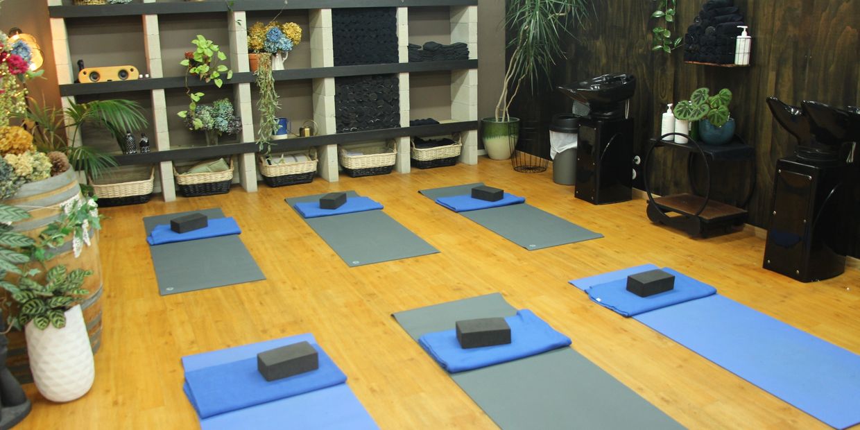 Yoga class at Prue Hair Design Rotorua