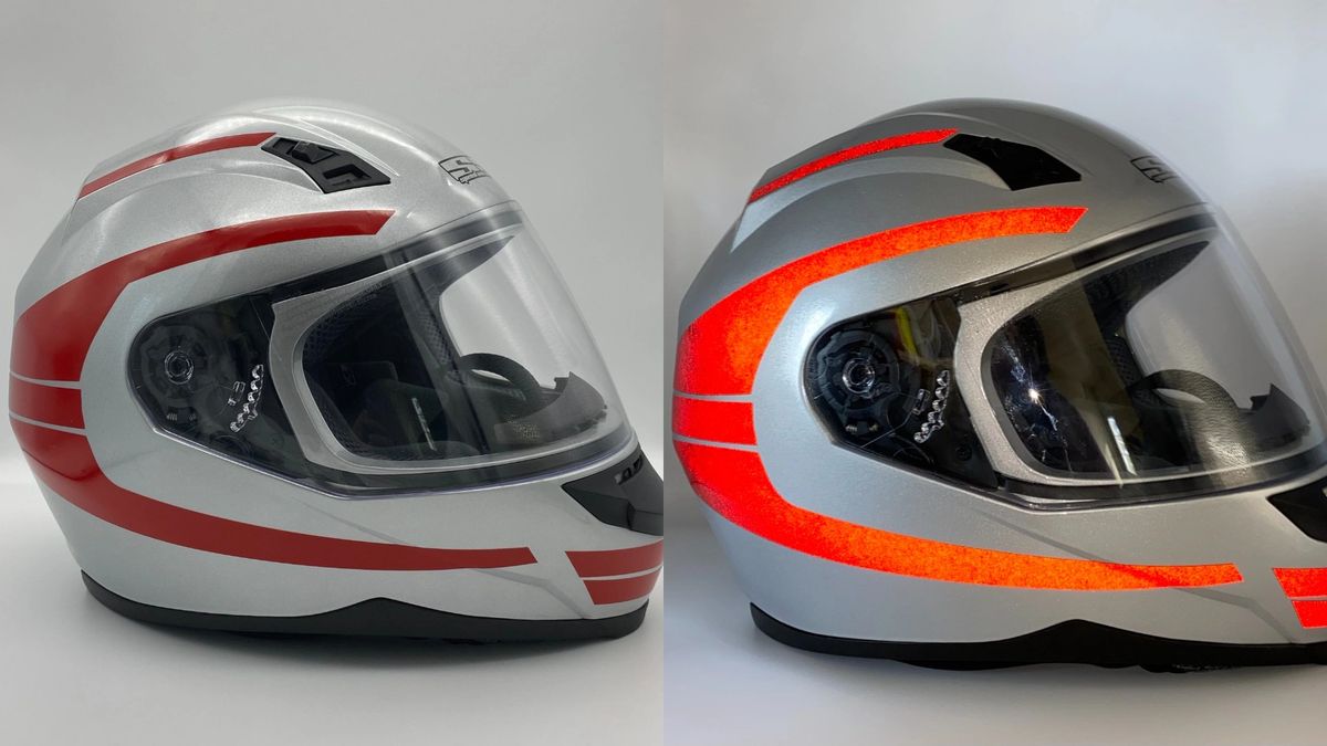 Reflective Moto Helmet Decal Kit