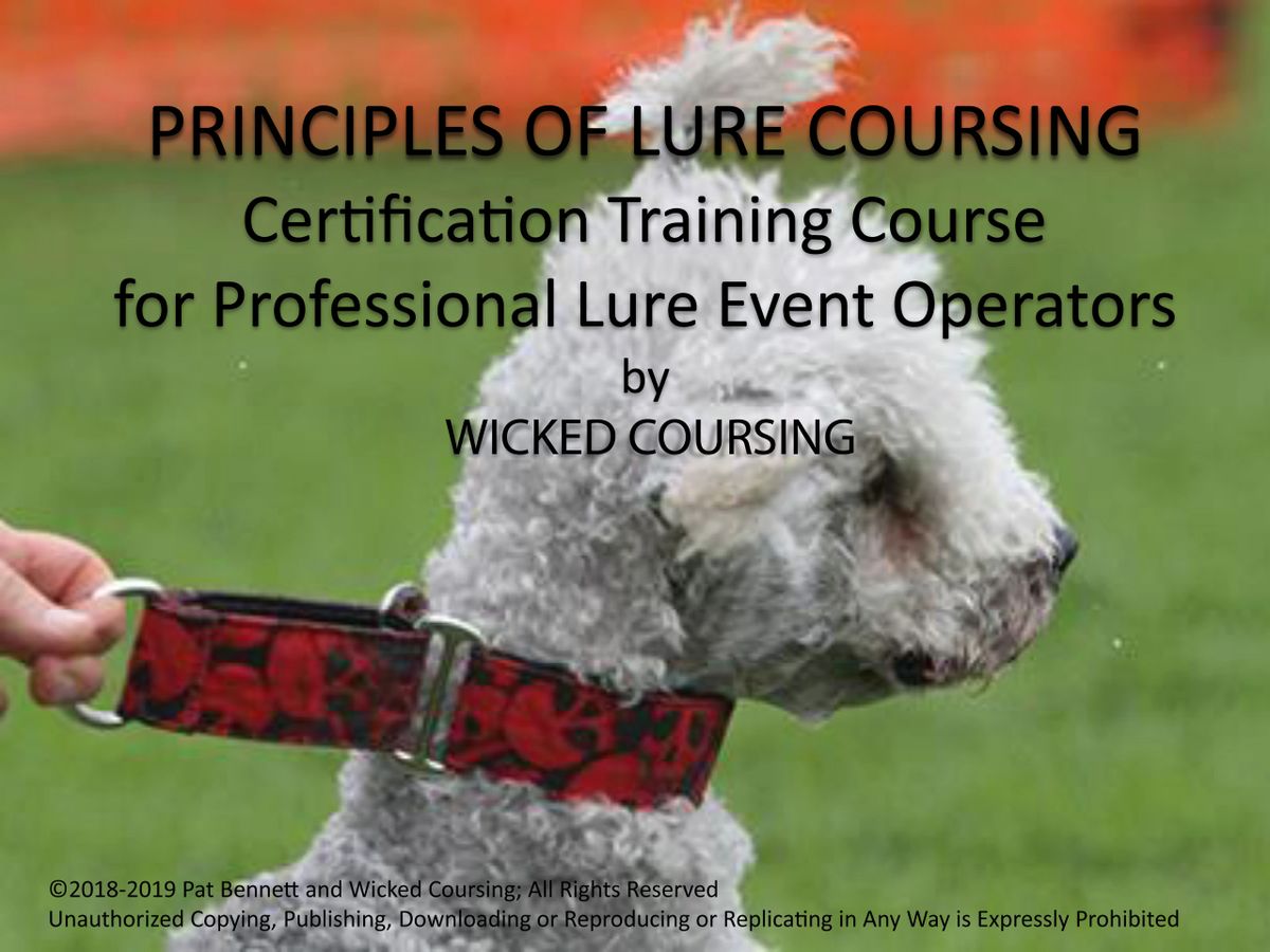 Professional Lure Coursing Event Operator Certification Training