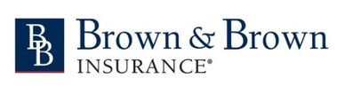 Brown &amp; Brown Insurance logo with blue and white colors.