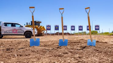 Iconic shot prior to sod turning Karratha Bunnings