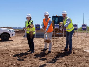 Marking the beginning of construction at the Bunnings Homemaker Centre development, Karratha