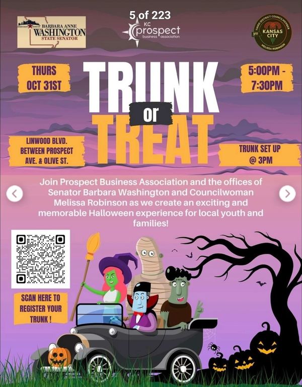 PBAKC, Barbara Washington, and  Melissa Robinson,   
Trunk-r-Treat on Thursday, October 31, 2024