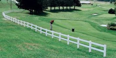 Omaha Fence Company with 2 Rail Vinyl Fence.