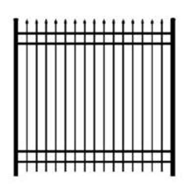 Omaha Fence Company 4 Rail With Spears  Aluminum Fence.