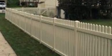 Omaha Fence Company with Brandywine Vinyl Fence.