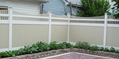 6' Privacy Fence Install with Montauk Point Scallop