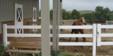 Omaha Fence Company with Vinyl Walk Gate.