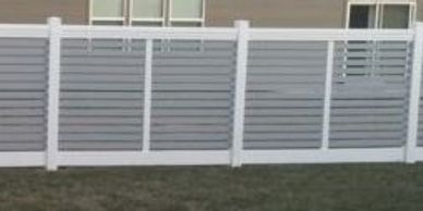 Omaha Fence Contractor with 6' Whitmore Semi-Private Vinyl Fence.