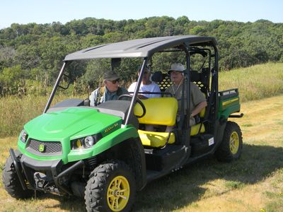 The park has Gators and Rangers to transport volunteers to needed locations.