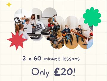 Focus Music trial lessons offer, 2 music lessons for £20