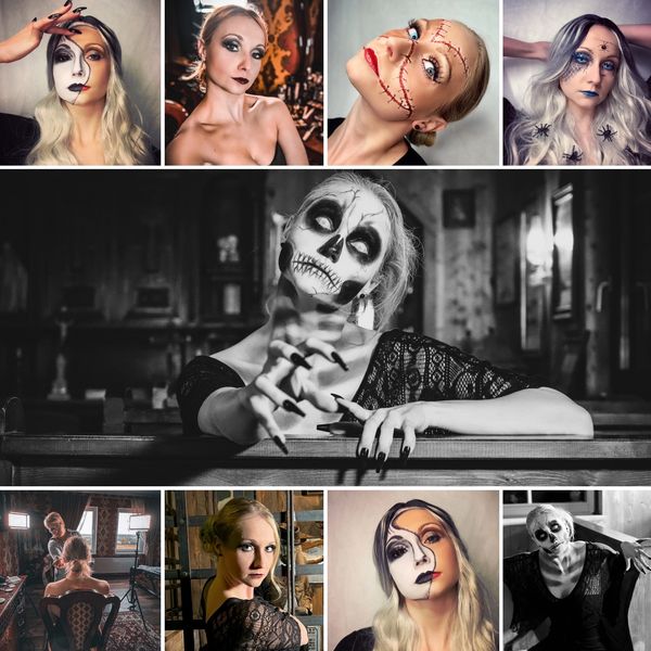 Halloween Special - Grusel Look - Ausgefallenes Make-up - Collage 