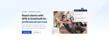 Professional services business solution page