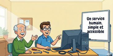 service humain, simple et accessible