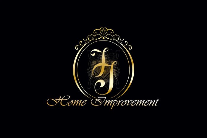 Elegant gold emblem with intertwined letters 'H' and 'J' for home improvement.