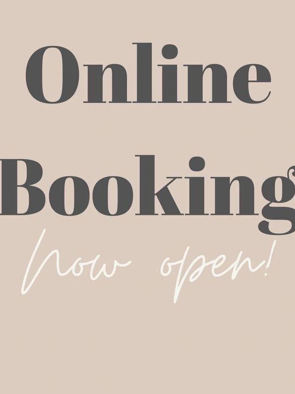 Announcement for online booking now available.
