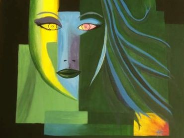  Lady in Green, 2011 [20x16 acrylic]