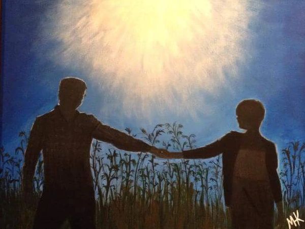 Meaghan and Taylor, 2014 [20x16 acrylic]  (Sold)