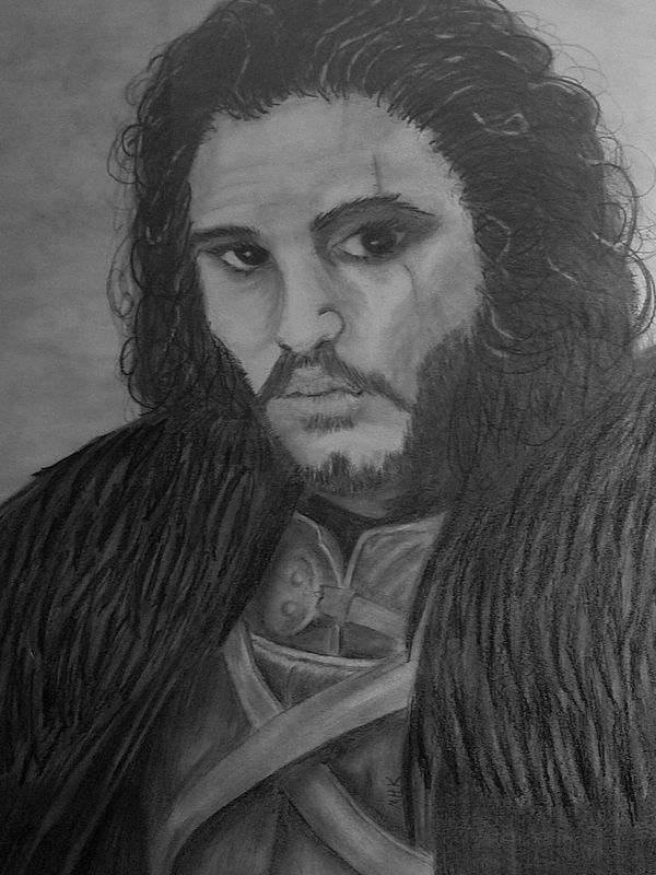 Winter is Coming - John Snow, 2017 [11x14 graphite/ paper]  (Sold)