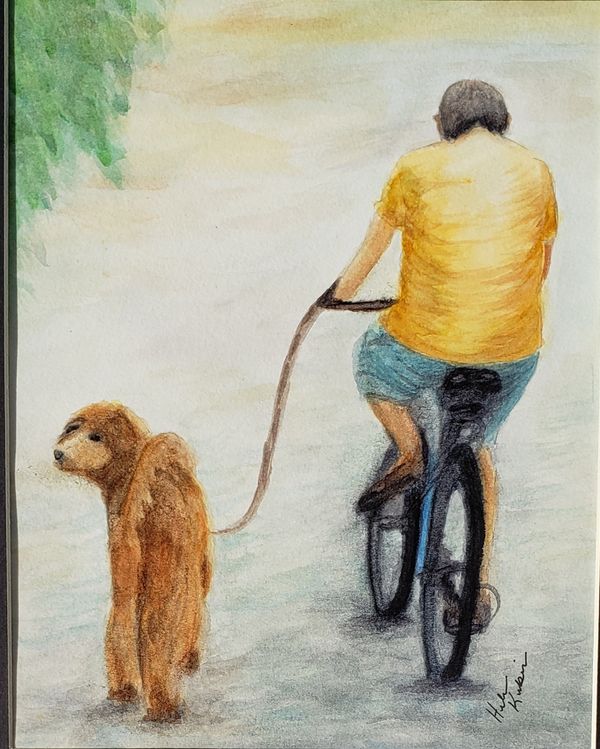 Gene and Katie, 2020 [12x10 watercolor  / paper]  (Sold)