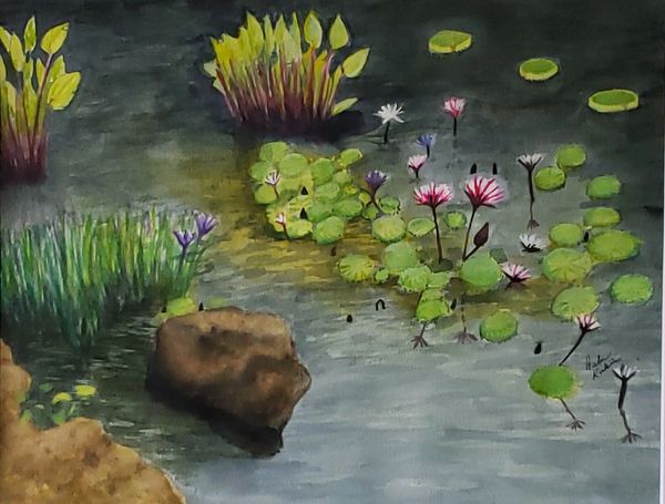 Pond Lilies, 2021 [15x10 Watercolor] 
