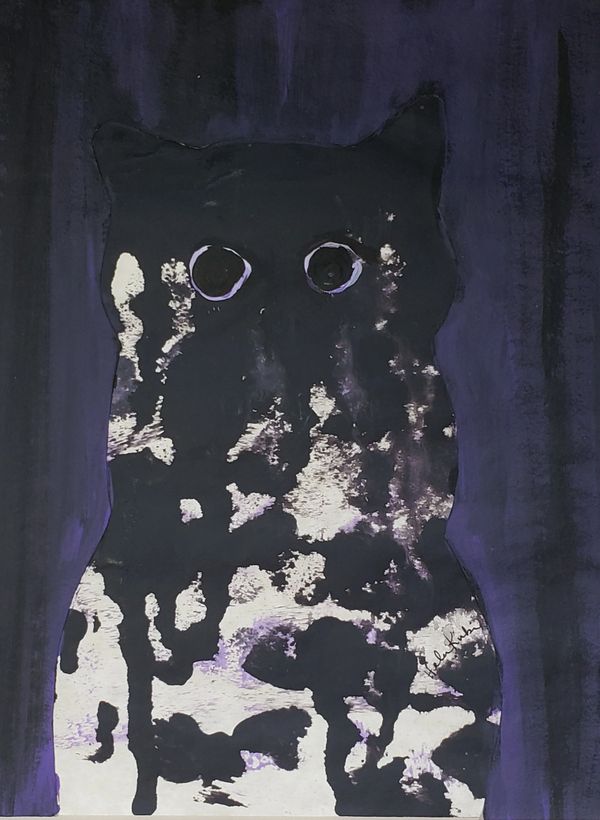 Purple Cat, 2021 [5x7 Acrylic] 