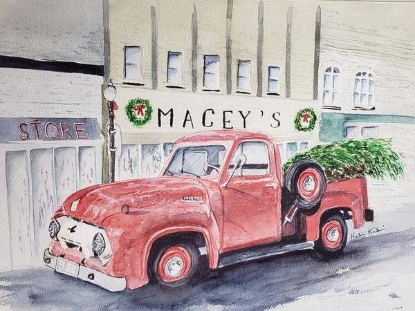 Christmas Truck, 2021 [14x11 Watercolor] 