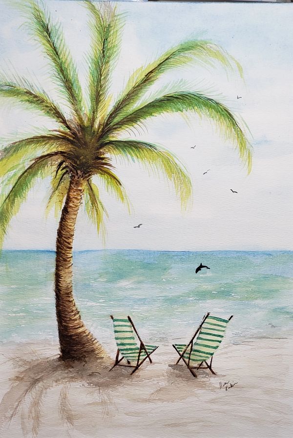 My sunny place, 2021 [11x14 Watercolor] 