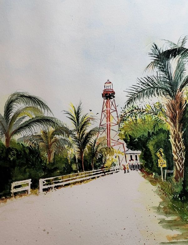 Christmas on Sanibel Island, 2022 (11x14 Watercolor)  SOLD
