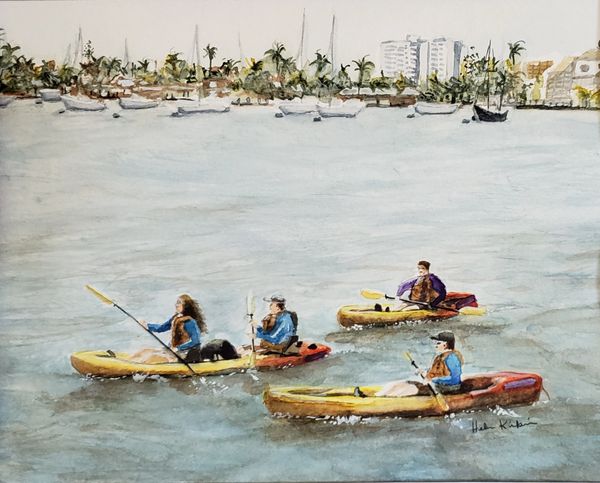 Paddling Around, 2022 (10x8 Watercolor)