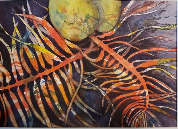Straw Coconuts, 2022 [16x11 Watercolor]    # 22-165
