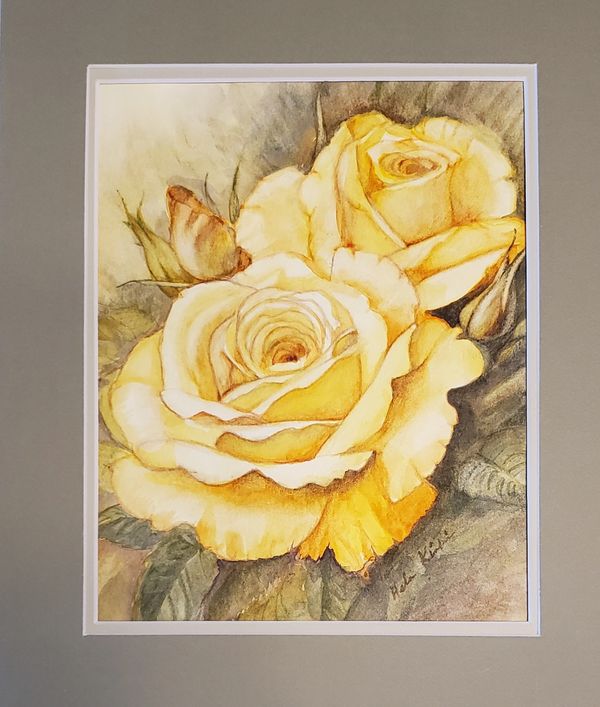 Yellow Rose, 2022 [8x10 Watercolor]    # 22-166