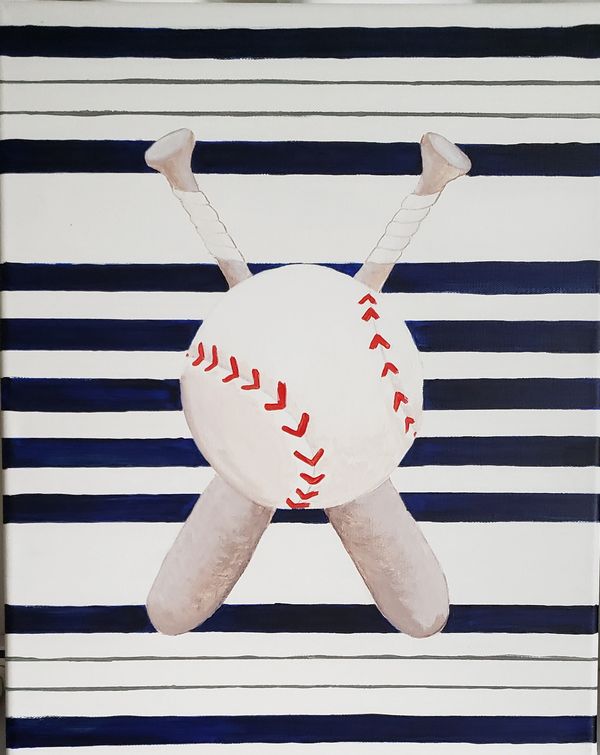 JB2 Baseball, 2022 [16x20 Acrylic]  (Sold)   # 22-169