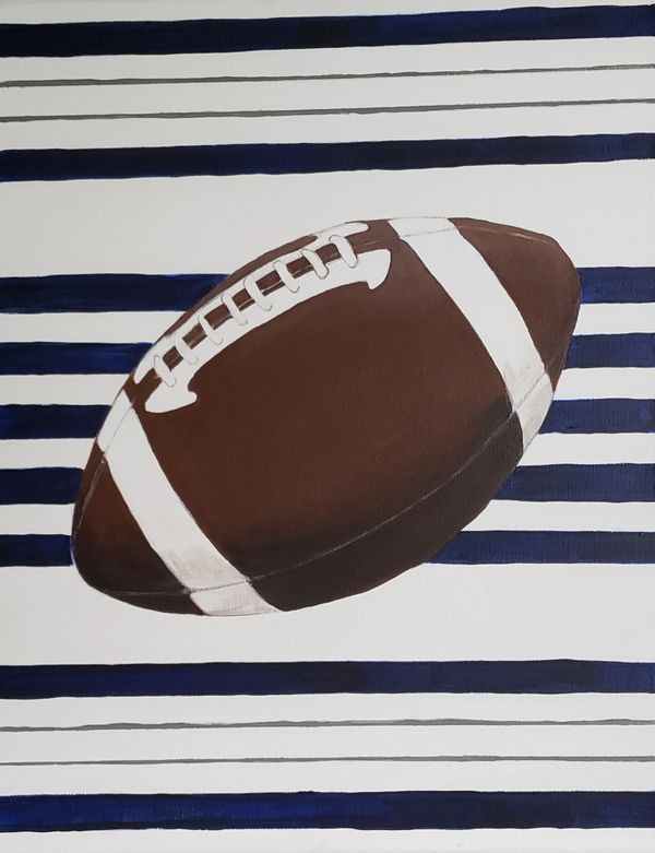 JB3 Football, 2022 [16x20 Acrylic]  (Sold)   # 22-170