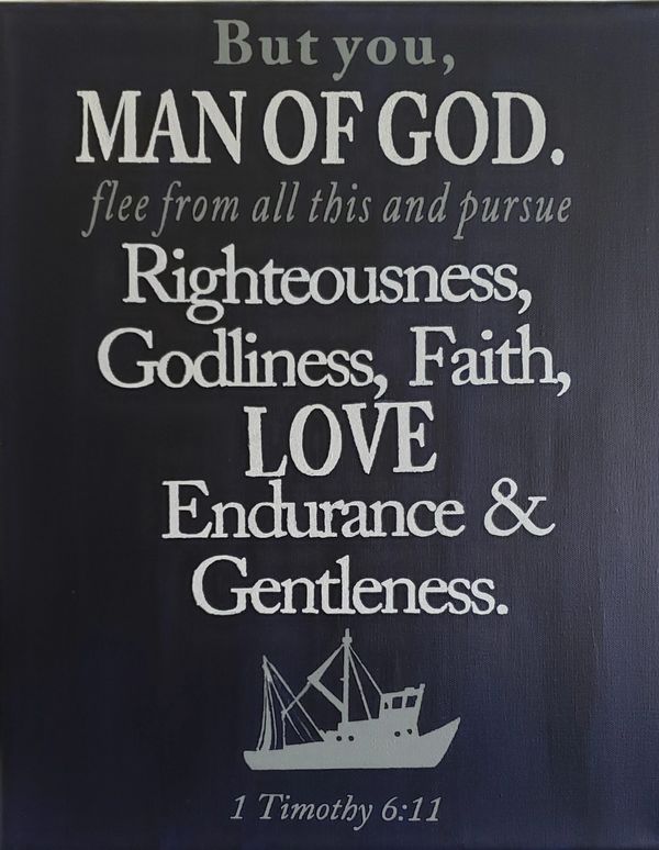 JB4 - 1 Tim 6:11 , 2022 [16x20 Acrylic]  (Sold)   # 22-171