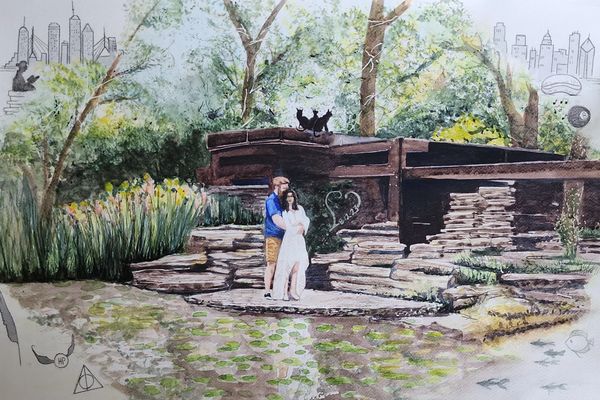 J&T Pond, 2023 [22x15 Watercolor]    # 23-232 SOLD