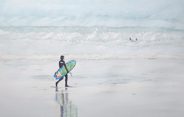 Surfin USA, 2023 [22x15 Watercolor]    # 23-236