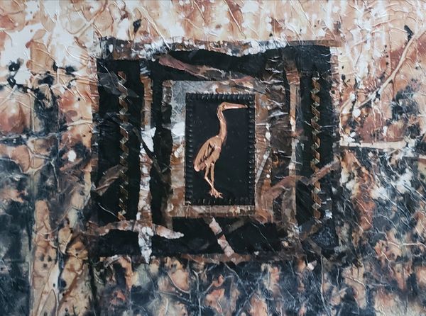 Bird in Cage, 2022 [20x16 Collage]    # 22-175