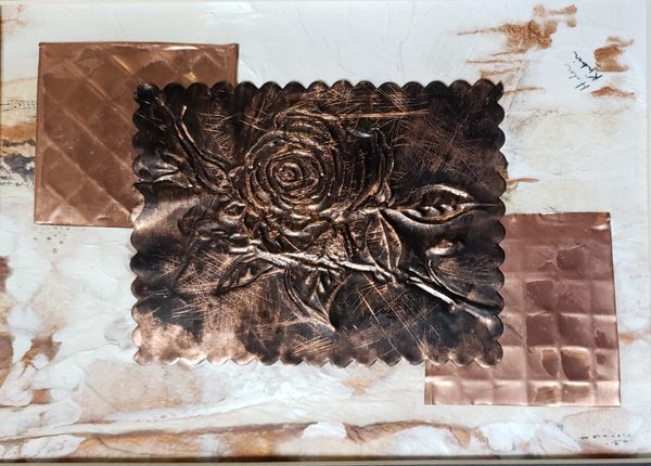 Antique Rose, 2022 [5x7 Collage]    # 22-181