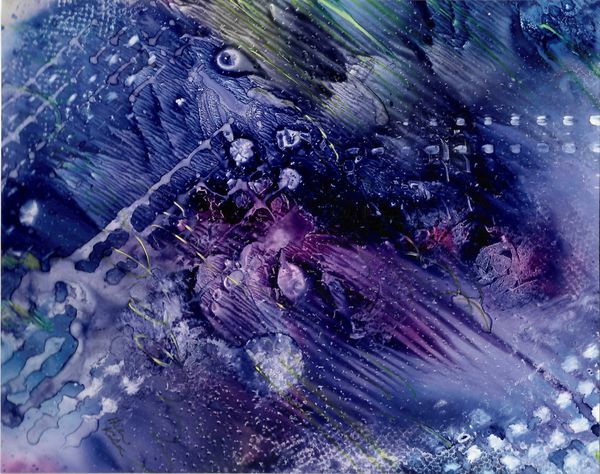 Road Splash on yupo, 2022 [8x10 Watercolor]    # 22-191