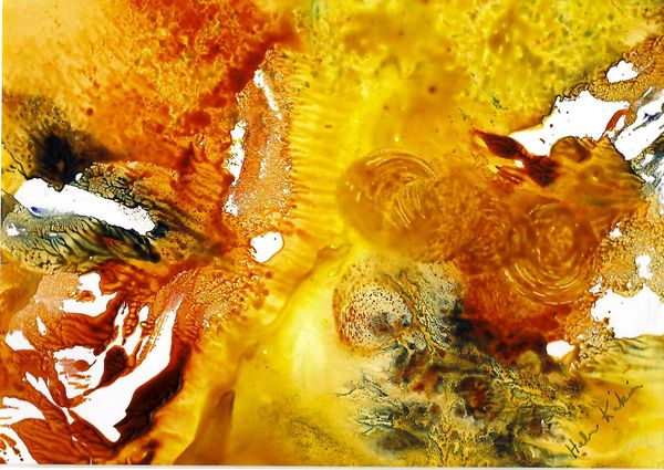 House Divided on yupo, 2022 [7x5 Watercolor]    # 22-198 SOLD