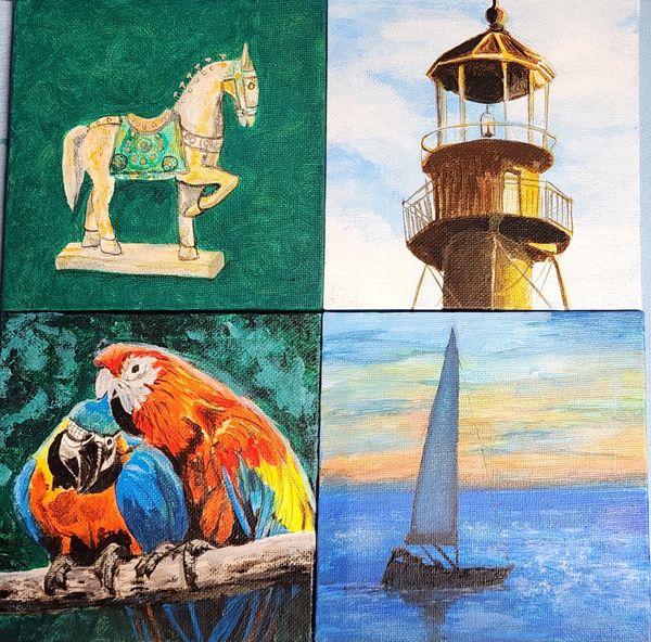 VAC Minis Donation (4),  [10x10 Acrylic]    # 23-238 SOLD