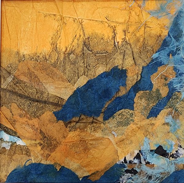 Landscape in Gold Collage, 2024 [8x8 Collage]    # 24-257
