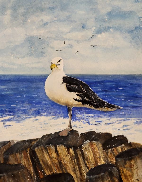 The People Watcher, 2024 [10x14 Watercolor]    # 24-264