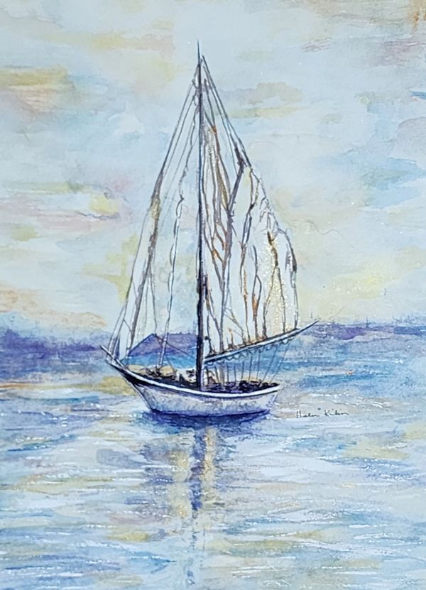 Golden Sails, 2024 Watercolor [8x10 ]   # 24-288 