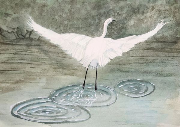 White Water Dancer, 2025 Watercolor [8x10 ]   # 25-320 