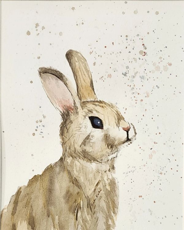 Bunny Spots, 2025 Watercolor [8x10 ]   # 25-323 